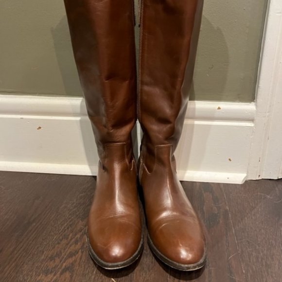 JOHNSTON & MURPHY TALL LEATHER BOOTS SIZE 9 - Picture 1 of 8